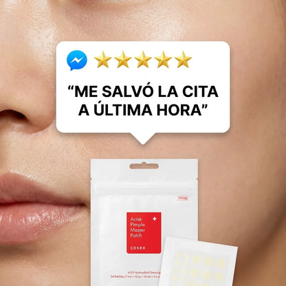 NoxPatch  "Acuéstate con un brote activo, despierta con la piel lisa y libre de pus."