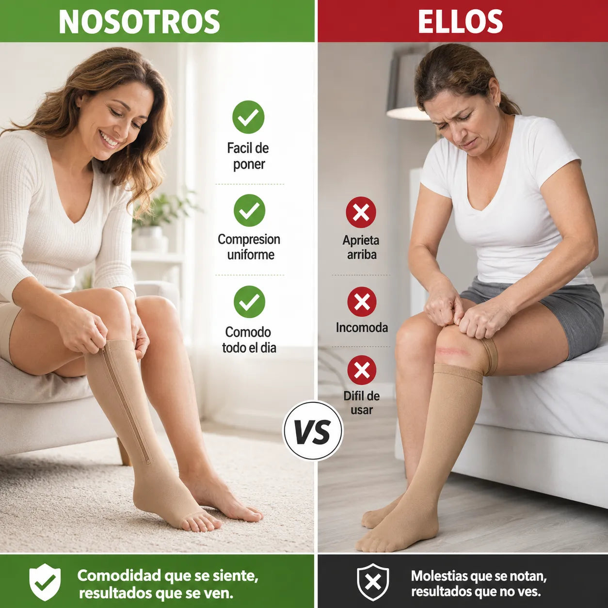 CalceTerapia™ | Fisioterapia portátil de Grado Médico que elimina la fatiga y la hinchazón de tus piernas paso a paso.