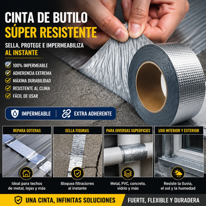 Cinta Butilo Premium-El fin de las reparaciones fallidas: sella, aísla y recuera tu tranquilidad para siempre.