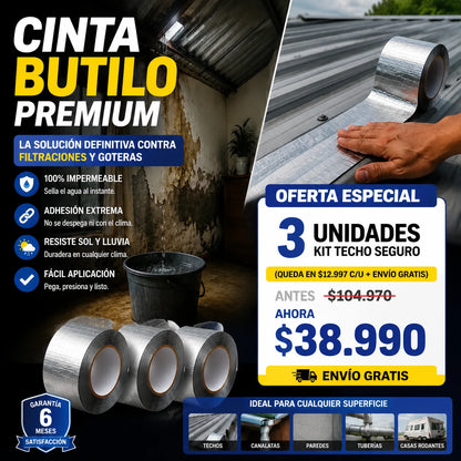 Cinta Butilo Premium-El fin de las reparaciones fallidas: sella, aísla y recuera tu tranquilidad para siempre.