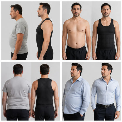 Camiseta de Compresión DualTech™ – Moldea tu figura, descomprime tu espalda