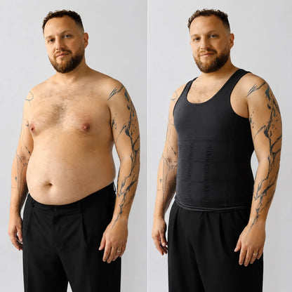 Camiseta de Compresión DualTech™ – Moldea tu figura, descomprime tu espalda