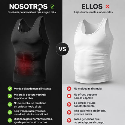 Camiseta de Compresión DualTech™ – Moldea tu figura, descomprime tu espalda