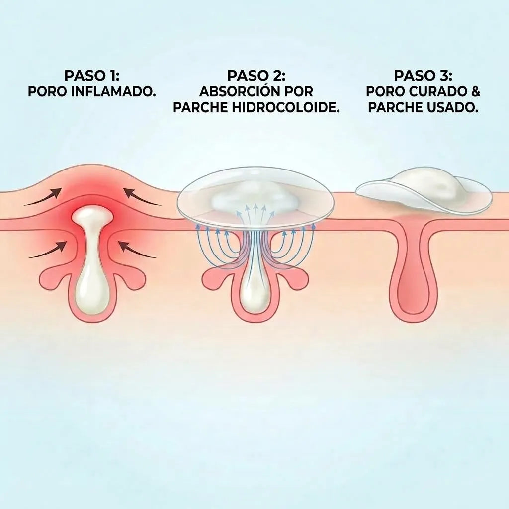 NoxPatch  "Acuéstate con un brote activo, despierta con la piel lisa y libre de pus."